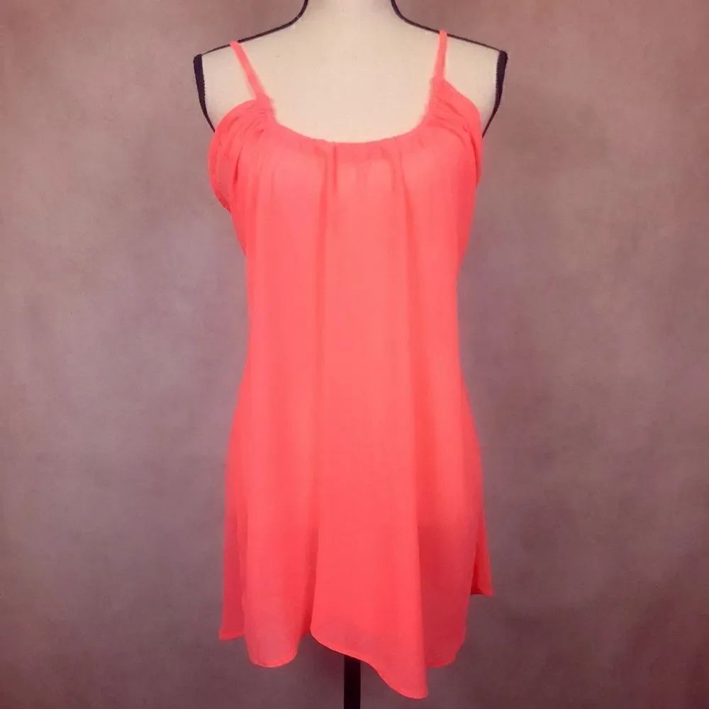 Asos Swim Cover-up Dress Chemise Hot Pink Size 0